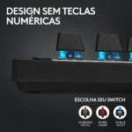 Teclado Gamer Sem Fio Logitech G PRO X TKL - Preto - Imagem 4
