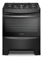 Fogão 5 Bocas Continental Preto Mesa De Vidro Fc5gb - Bivolt 110v/220v