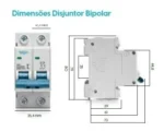 Disjuntor Duplo Bipolar Elgin 10a 16a 20a 25a 32a 40a 50a 63 32a - Imagem 4