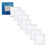 Kit 8 Painel Plafon Led Embutir Quadrado 18w 6500k Elgin 127/220v Branco