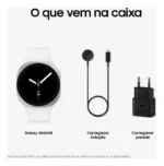 Samsung Galaxy Watch8 Smartwatch 40mm Bt, Galaxy Ai Branco Milanês Prateado Prateado - Imagem 8