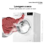 Lava E Seca Lg Smart Vc2 14kg Branca Com Ia Cv9014wc2 - 127v 127v Branco - Imagem 9
