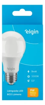 Kit 30 Lâmpadas Led 9w Bulbo Elgin Luz Amarela 3000k E27 - Imagem 7