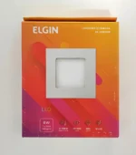 Luminária Led Embutir 6w Slim Elgin Cor Quadrado 2700k Branca Morna