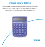 Calculadora Mv 4134 Azul Visor 12 Dig. Display Lcd Elgin - Imagem 4