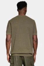 Tricot Aramis Manga Curta Algodão Piquet Oliva - Imagem 4