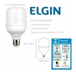Kit 2 Lâmpadas Super Bulbo Alta Potência Led 20w 6500k Elgin Cor da luz Branco-frio 110V/220V - Imagem 3