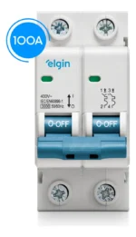 Disjuntor Bipolar(2 Polos) De 100a - Elgin - Imagem 3