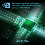 Notebook Asus V16 V3607vu Nvidia Rtx 4050 Intel Core 5 210h 16gb Ram 512gb Ssd Windows 11 Home Tela 16 Led Fhd 144hz Nível Ips Black - Rp306w - Imagem 4