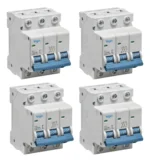 Kit 4 Disjuntores Tripolar 3 Polos 100a Termomagnético Curva C Elgin - Imagem 5