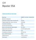 Interruptor Diferencial Idr 2 Polo Bipolar 25a 40a 63a Elgin - Imagem 3