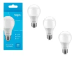 Kit 3 Lâmpadas Led 15w Bulbo Bivolt Branca Fria 6500k Elgin 127/220v Branco-frio