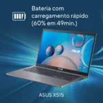 Notebook Asus X515 Intel Celeron Dual Core N4500 4GB Ram 128GB SSD Windows 11 Home Tela 15,6 Slate Grey - X515KA-BR309WS - Imagem 7