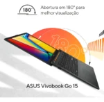 Notebook ASUS VivoBook Go 15 AMD Ryzen 5 7520U 8GB 512GB SSD KeepOS Tela 15,6" FHD Mixed Black - E1504FA-NJ732 - Imagem 6
